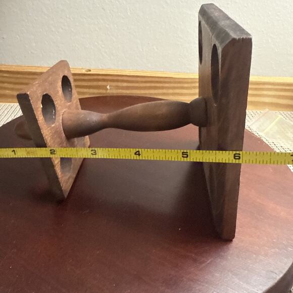 VINTAGE Made In Japan Wooden 4 Pipe Holder (Madison International LTD; NY, NY) - Picture 9 of 9